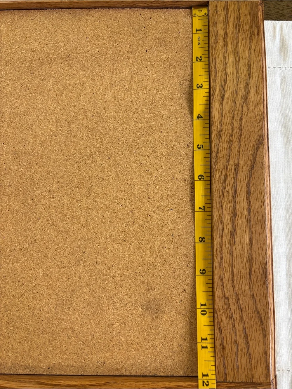 Vintage Oak Wood Wall Organizer with Cork Board, Mail Slots, and Key Hooks 22x16
